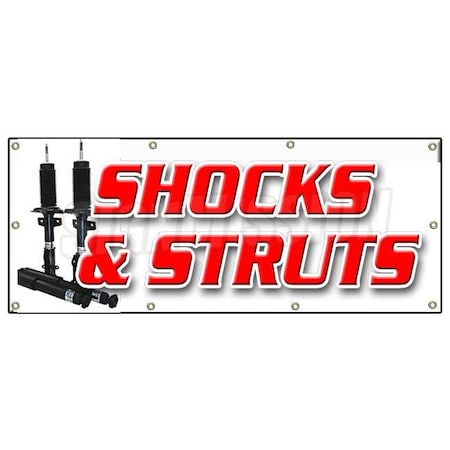 Signmission SHOCKS AND STRUTS BANNER SIGN car brake auto repair mechanic car B-96 Shocks and Struts